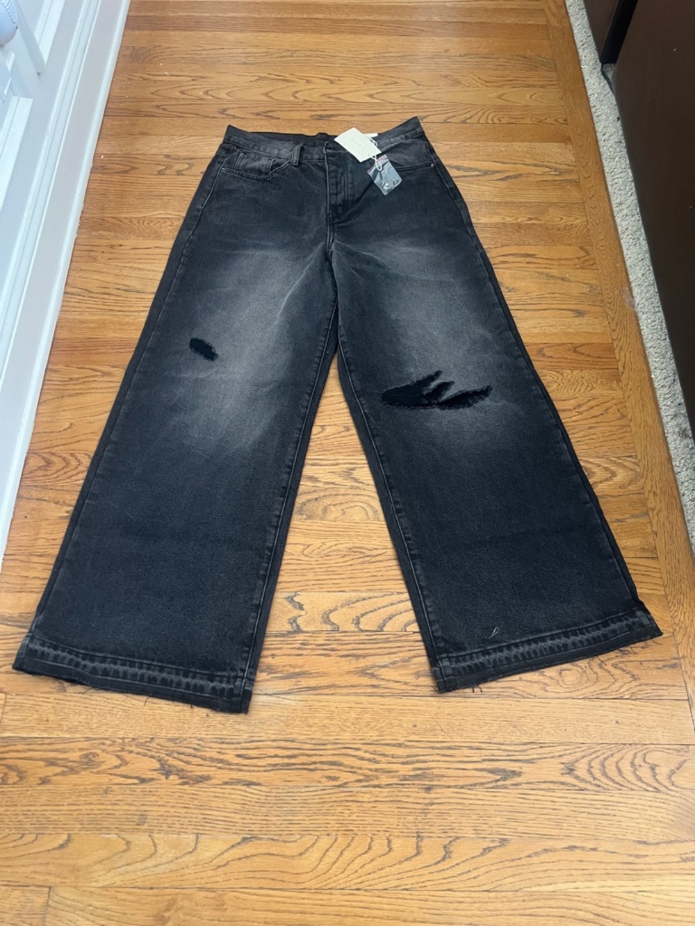 MNML baggy rave men's denim jeans black size 32